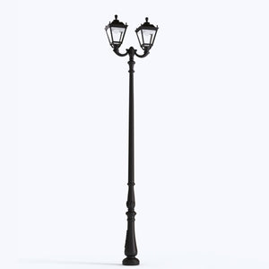 Poste de luz exterior doble Farola "TOBIA" Fumagalli - CCT - 2 x 30W - 8 opciones - E27 - Barcelona Led-