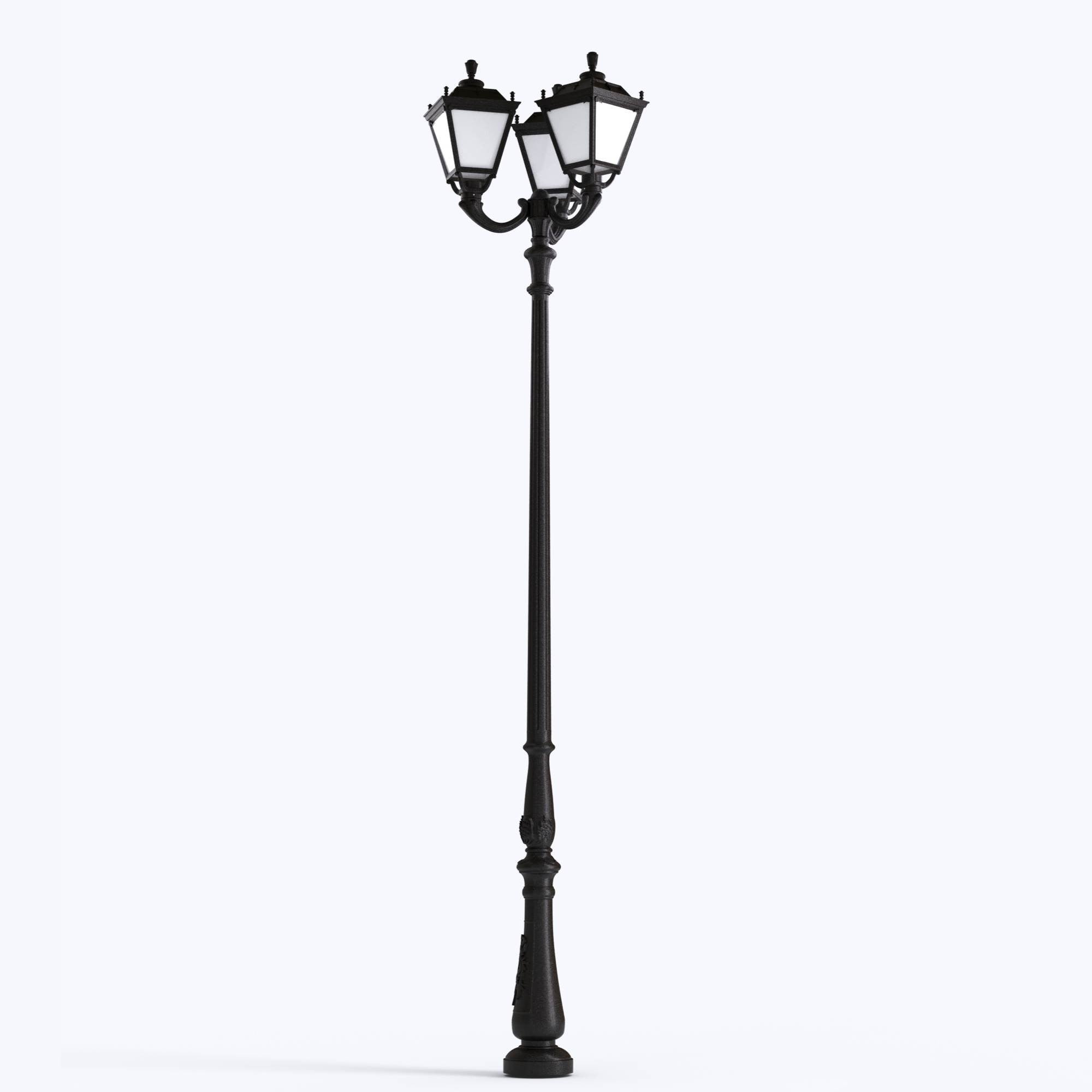 Poste de luz exterior Triple Farola "TOBIA" Fumagalli - CCT - 3 x 30W - 8 opciones - E27