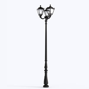 Poste de luz exterior Triple Farola "TOBIA" Fumagalli - CCT - 3 x 30W - 8 opciones - E27 - Barcelona Led-