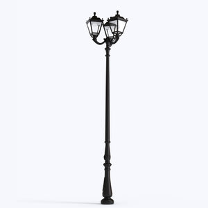 Poste de luz exterior Triple Farola "TOBIA" Fumagalli - CCT - 3 x 30W - 8 opciones - E27 (8)