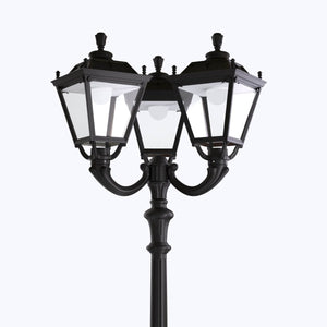 Poste de luz exterior Triple Farola "TOBIA" Fumagalli - CCT - 3 x 30W - 8 opciones - E27 - Barcelona Led-