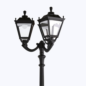Poste de luz exterior Triple Farola "TOBIA" Fumagalli - CCT - 3 x 30W - 8 opciones - E27 - Barcelona Led-