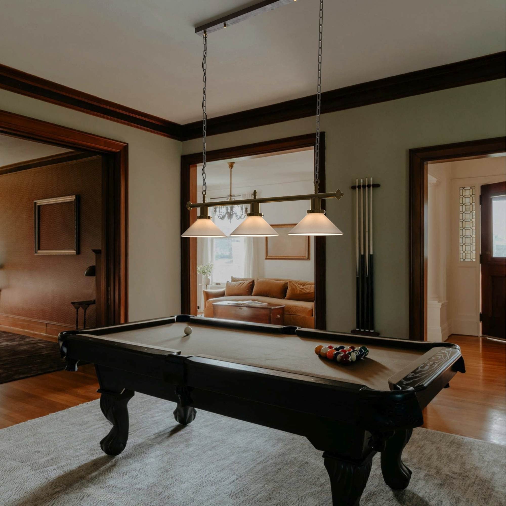 Lámpara colgante vintage "BANQUERO" - 3 x E27 (1)