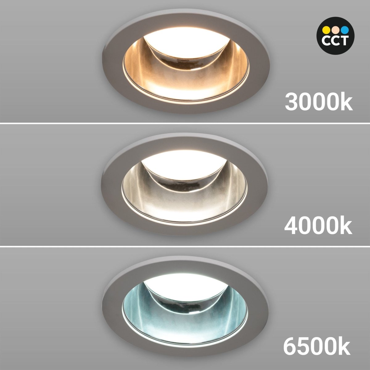 Downlight LED IP44 potencia ajustable 10W/15W/20W - CCT - 100lm/W - Corte Ø 150mm - Barcelona Led-