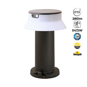 Bolardo solar LED "FELICE 400" con sensor PIR - 33 cm - 4000K - 2 modos de funcionamiento - Barcelona Led-