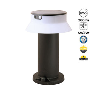 Bolardo solar LED "FELICE 400" con sensor PIR - 33 cm - 4000K - 2 modos de funcionamiento (9)