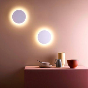 Aplique de pared circular "Eclipse" 12W - Chip Samsung - Luz cálida - IP44 - Ø 25cm - Barcelona Led-Decoración