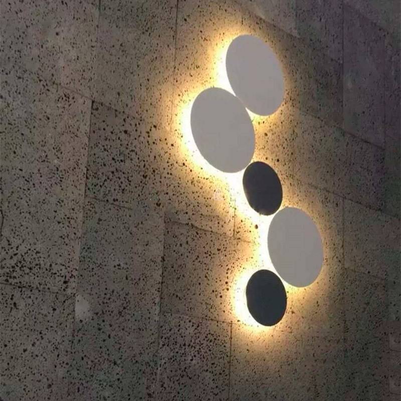Aplique de pared circular "Eclipse" 12W - Chip Samsung - Luz cálida - IP44 - Ø 25cm - Barcelona Led-Decoración
