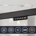 Adjustable linear spotlight for magnetic track 48V- 6W - OSRAM Chip - UGR18 - CRI90 2
