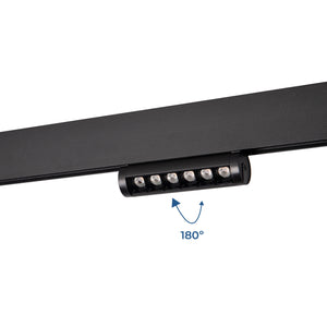 Foco lineal orientable para carril magnético 48V- 6W - Chip OSRAM - UGR18 - CRI90 (22)