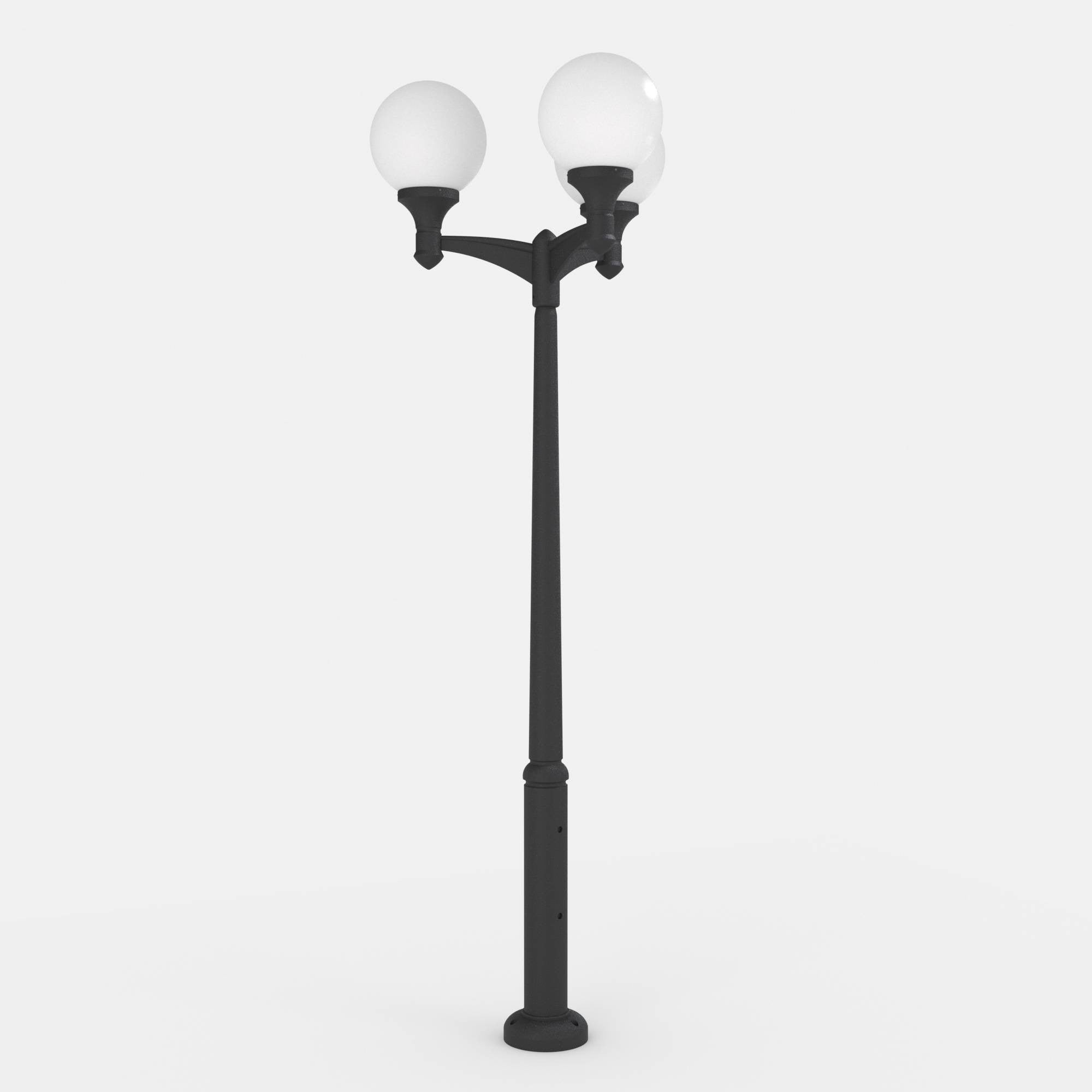 Poste Exterior de Tres Luces "GLOBE 400 MODERN" Fumagalli - 4 opciones - E27
