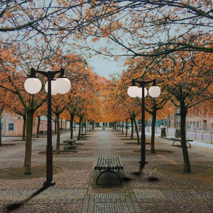 Poste Exterior de Tres Luces "GLOBE 400 MODERN" Fumagalli - 4 opciones - E27 (1)