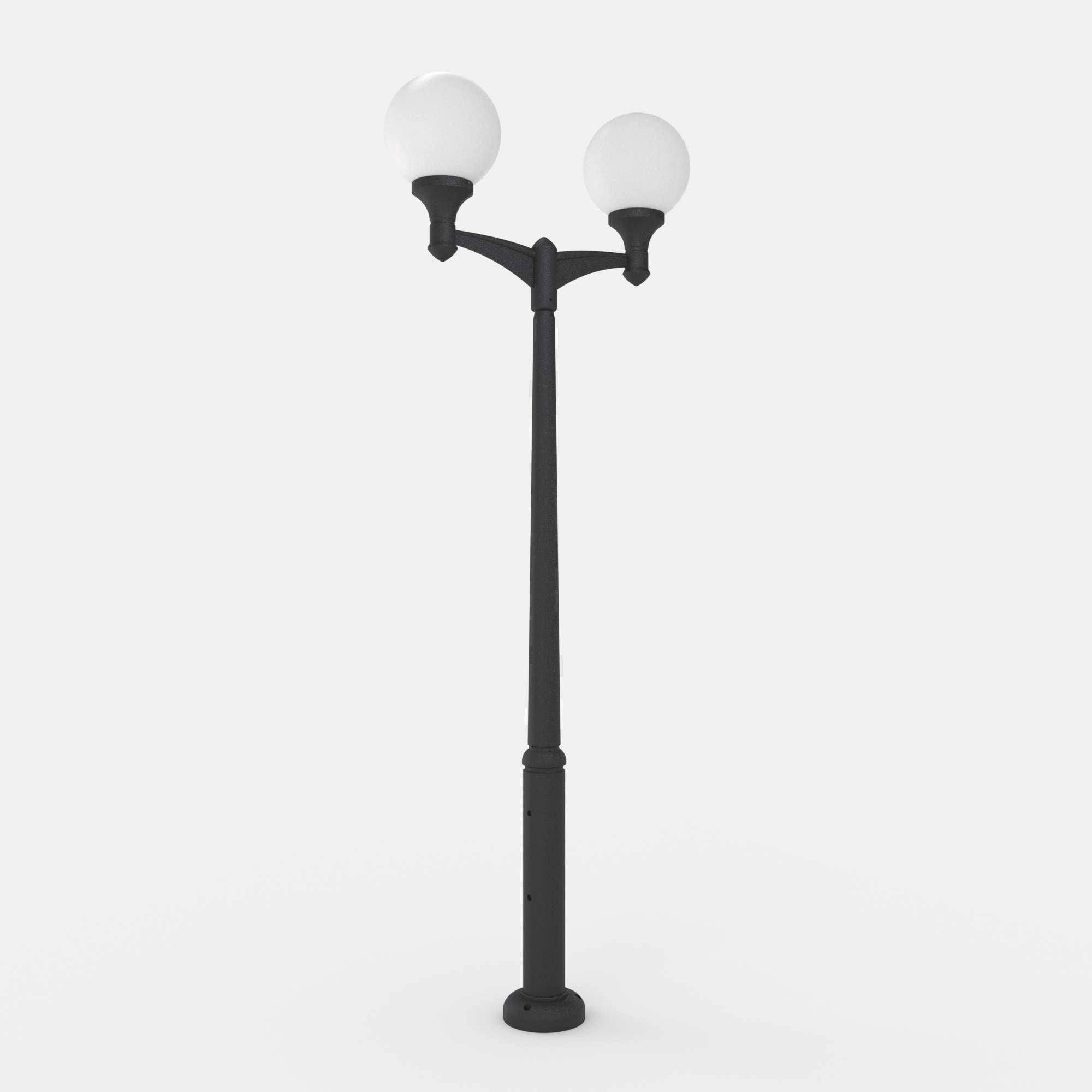 Poste Exterior de Dos Luces "GLOBE 400 MODERN" Fumagalli - 4 opciones - E27