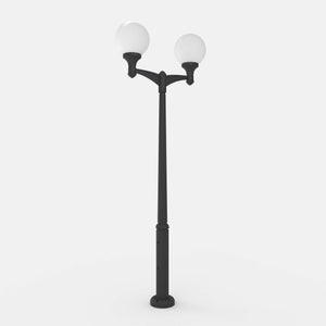 Poste Exterior de Dos Luces "GLOBE 400 MODERN" Fumagalli - 4 opciones - E27