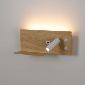 Aplique de pared para lectura con puerto USB "Kerta" - Iluminación doble - 3W+7W - Barcelona Led-Decoración