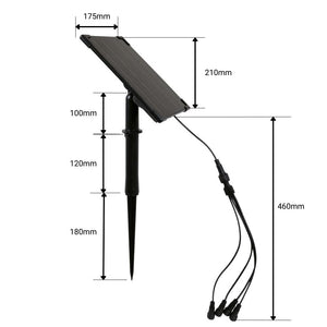 Kit x 4 focos solares exterior con panel solar - 5W - IP66 - 3000K (23)