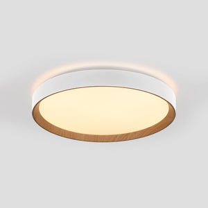 Lámpara de techo LED CCT tipo plafón - 36W - Efecto madera - Ø50cm