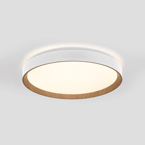 Lámpara de techo LED CCT tipo plafón - 36W - Efecto madera - Ø50cm - Barcelona Led-