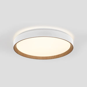 Lámpara de techo LED CCT tipo plafón - 36W - Efecto madera - Ø50cm (2)