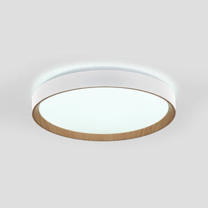 Lámpara de techo LED CCT tipo plafón - 36W - Efecto madera - Ø50cm - Barcelona Led-