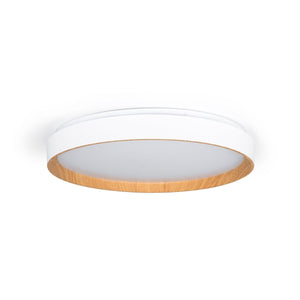Lámpara de techo LED CCT tipo plafón - 36W - Efecto madera - Ø50cm - Barcelona Led-