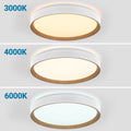 LED οροφανα LED CCT τύπου πλαφόν - 36W - Εφέ ξύλου - Ø50εκ 2
