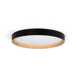 Lámpara de techo LED CCT tipo plafón - 36W - Efecto madera - Ø50cm - Barcelona Led-