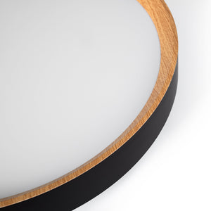 Lámpara de techo LED CCT tipo plafón - 36W - Efecto madera - Ø50cm (21)