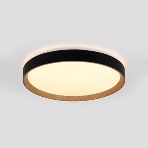 Lámpara de techo LED CCT tipo plafón - 36W - Efecto madera - Ø50cm (22)