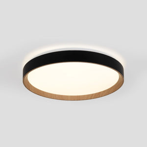 Lámpara de techo LED CCT tipo plafón - 36W - Efecto madera - Ø50cm - Barcelona Led-