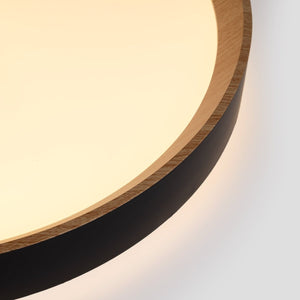 Lámpara de techo LED CCT tipo plafón - 36W - Efecto madera - Ø50cm - Barcelona Led-