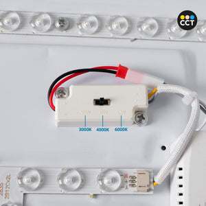 Plafón de techo LED CCT - 24W - Color madera - Ø40cm (8)