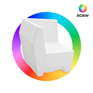 Asiento luminoso LED RGBW - 16W - Recargable - IP65 - Barcelona Led-Mobiliario