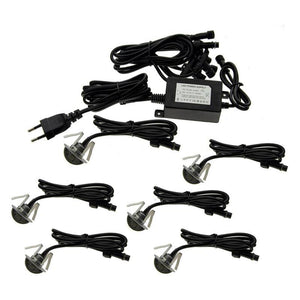 Kit 6 focos LED empotrables balizas para escalera 0,4W 12V-DC IP67 - Barcelona Led-