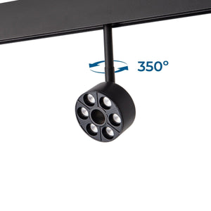 Luminaria circular LED para carril magnético 48V - Ø7cm - 6W - CRI90 - UGR18 - OSRAM - Barcelona Led-