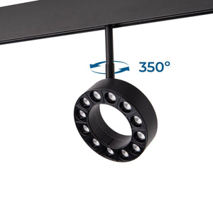 Luminaria circular LED para carril magnético 48V - Ø11,5cm - 12W - CRI90 - UGR18 - OSRAM - Barcelona Led-