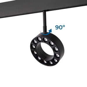 Luminaria circular LED para carril magnético 48V - Ø11,5cm - 12W - CRI90 - UGR18 - OSRAM - Barcelona Led-