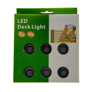 Kit 6 focos LED empotrables en suelo 0,3W 12V-DC IP67 (18)