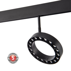 Luminaria circular LED para carril magnético 48V - Ø16cm - 18W - CRI90 - UGR18 - OSRAM - Barcelona Led-