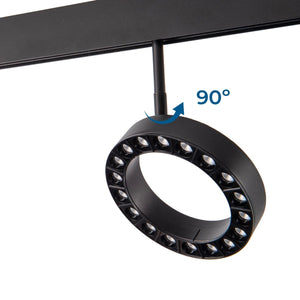 Luminaria circular LED para carril magnético 48V - Ø16cm - 18W - CRI90 - UGR18 - OSRAM - Barcelona Led-