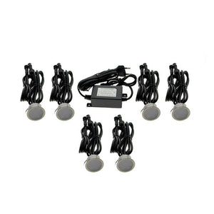 Kit 6 focos LED empotrables en suelo Ø40x20mm 0,4W 12V-DC IP67 - Barcelona Led-