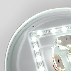 Plafón de techo LED CCT - 24W - Efecto lateral - Color madera Ø40cm - Barcelona Led-