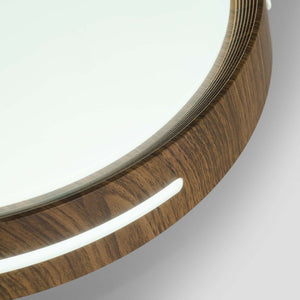 Plafón de techo LED CCT - 24W - Efecto lateral - Color madera Ø40cm - Barcelona Led-