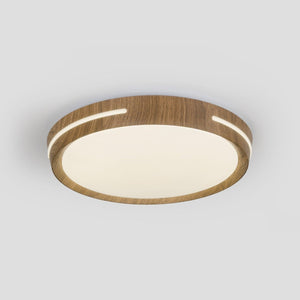 Plafón de techo LED CCT - 24W - Efecto lateral - Color madera Ø40cm - Barcelona Led-