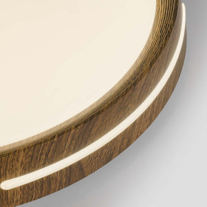 Plafón de techo LED CCT - 24W - Efecto lateral - Color madera Ø40cm - Barcelona Led-