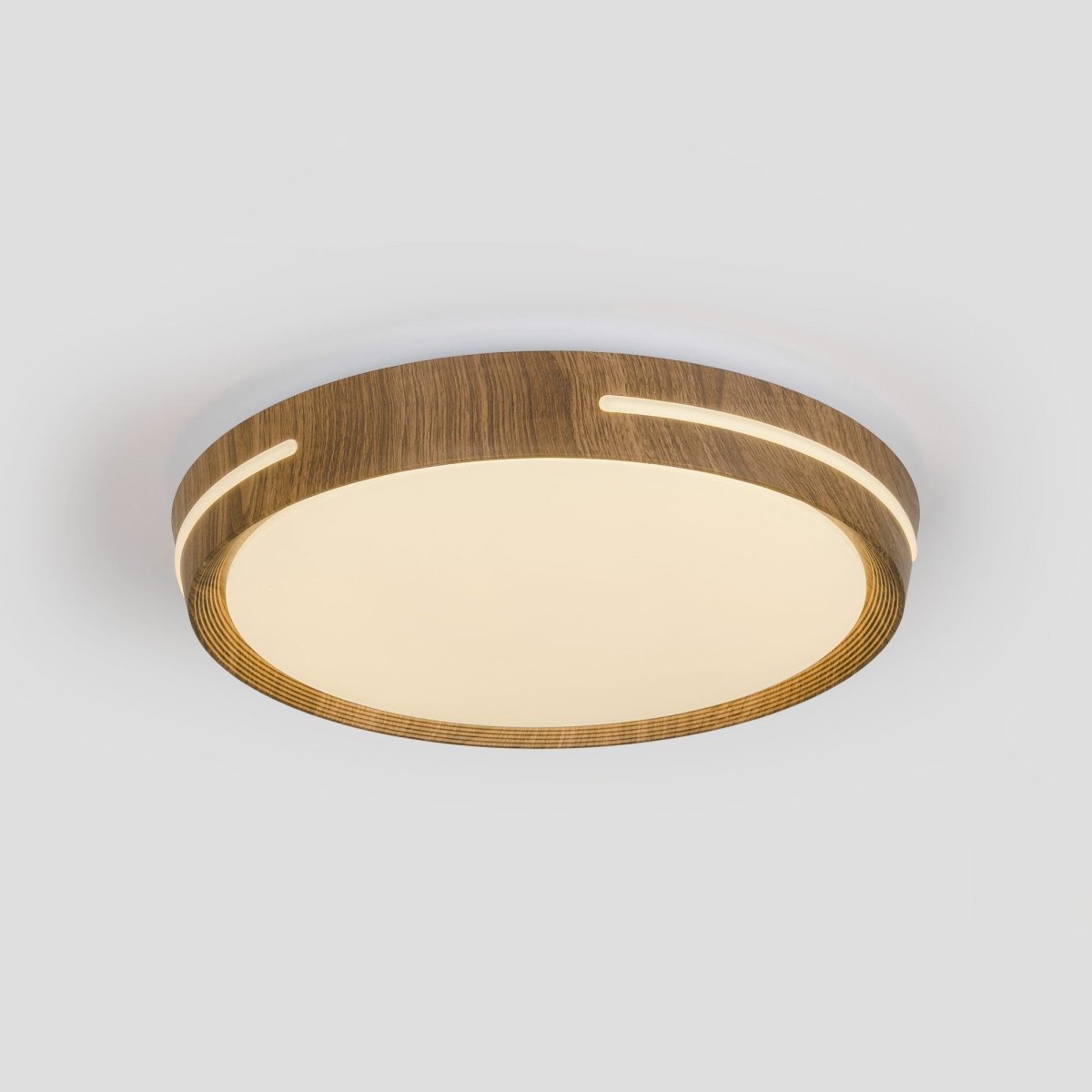 Plafón de techo LED CCT - 24W - Efecto lateral - Color madera Ø40cm - Barcelona Led-