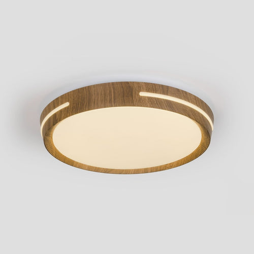 Plafón de techo LED CCT - 24W - Efecto lateral - Color madera Ø40cm