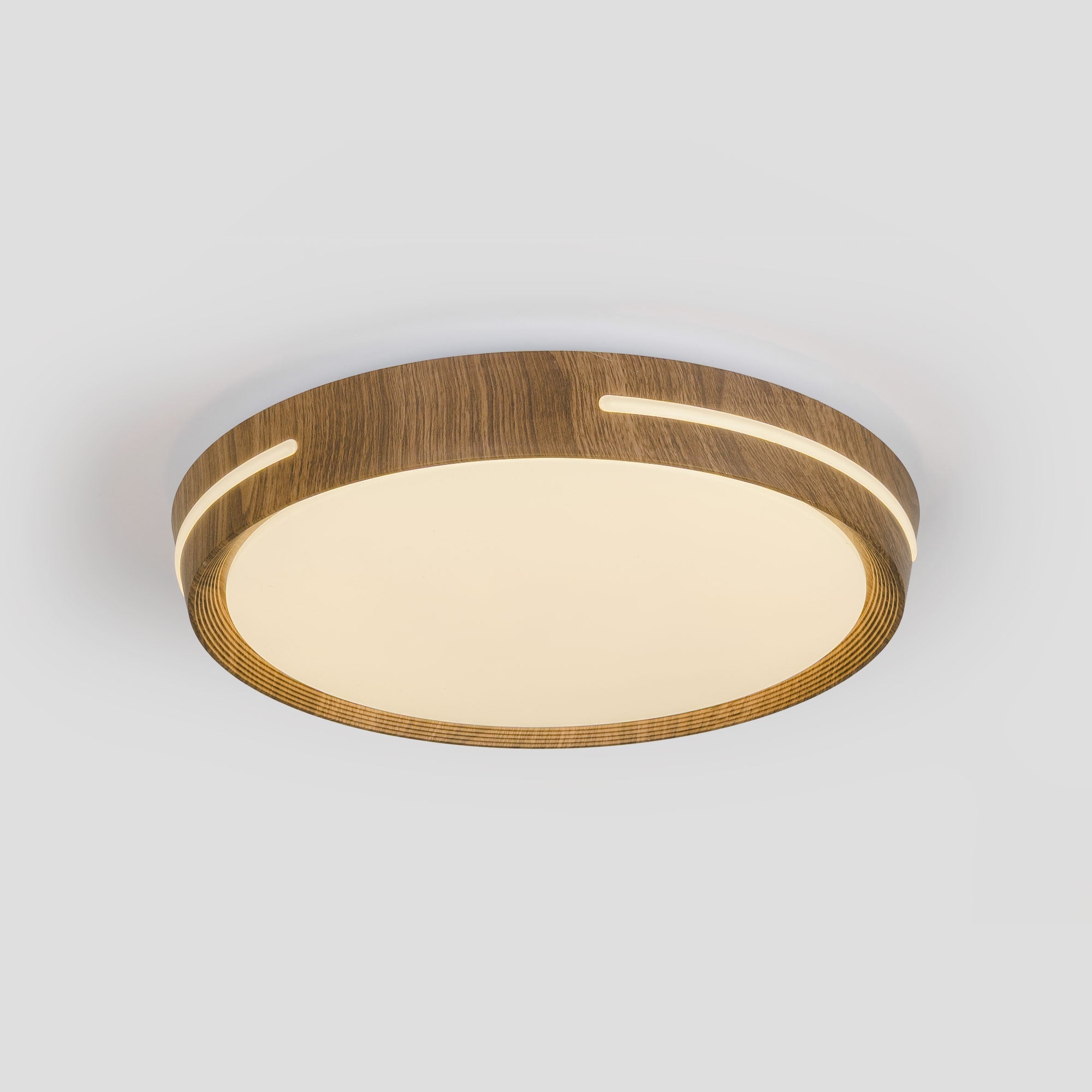 Plafón de techo LED CCT - 24W - Efecto lateral - Color madera Ø40cm
