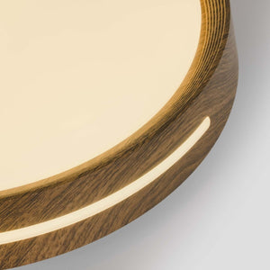 Plafón de techo LED CCT - 24W - Efecto lateral - Color madera Ø40cm - Barcelona Led-