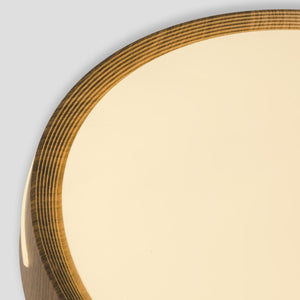 Plafón de techo LED CCT - 24W - Efecto lateral - Color madera Ø40cm - Barcelona Led-
